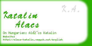 katalin alacs business card